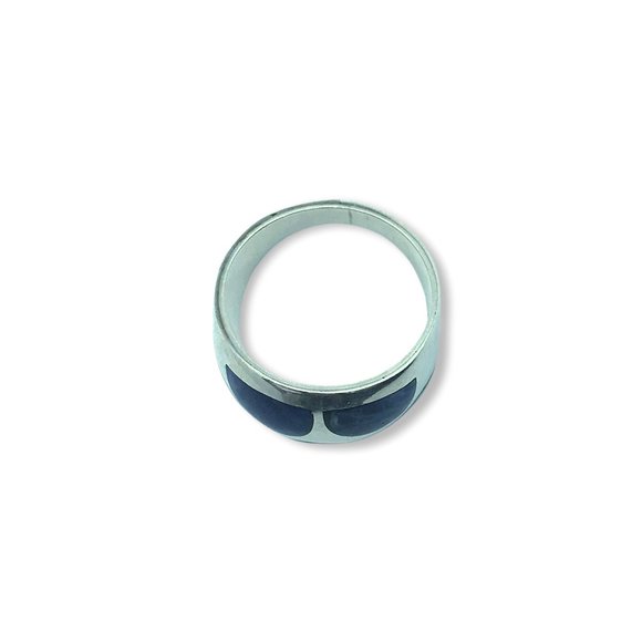 Sterling Silver Blue Aventurinel Ring Size 10 - Picture 4 of 4
